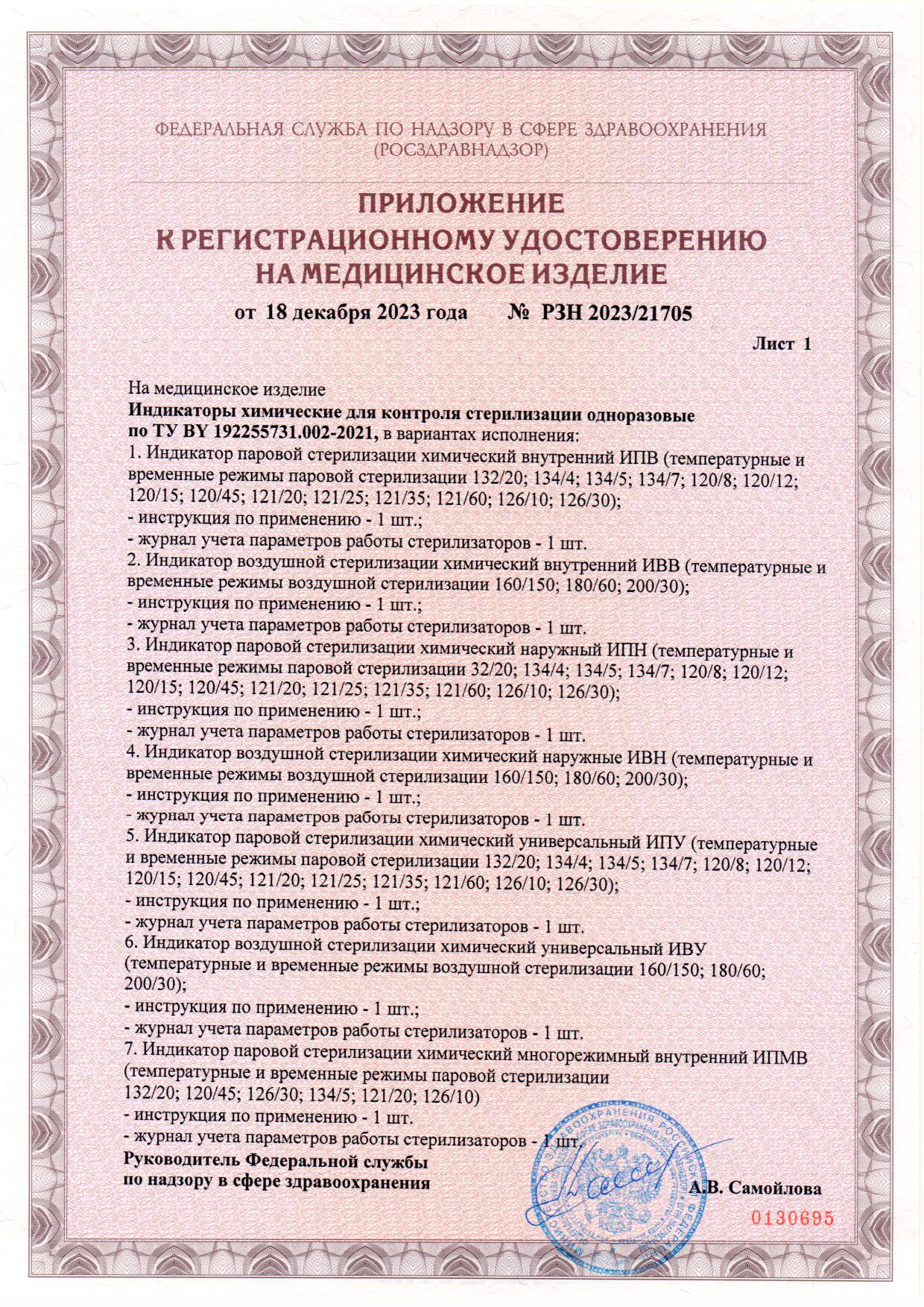Disposable chemical indicators for sterilization control according